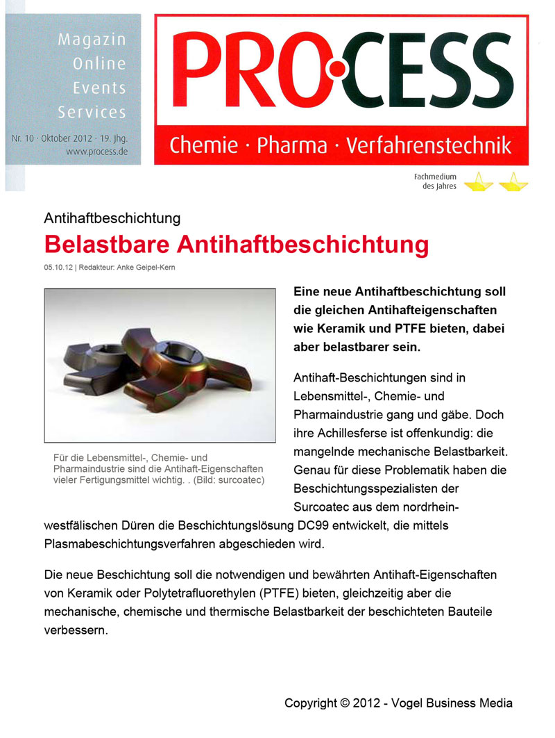 process: Belastbare Antihaftbeschichtung