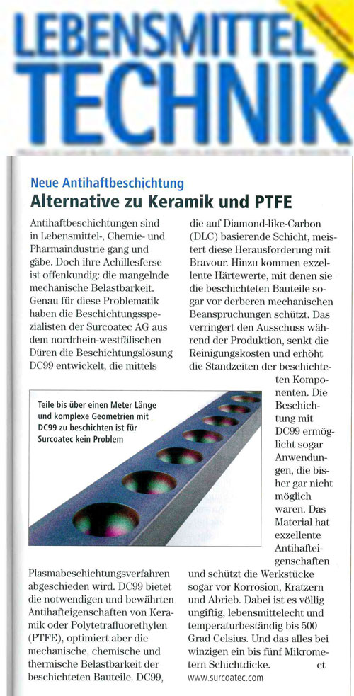 Neue Antihaftbeschichtung für Lebensmittel